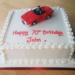 red sports car birthday cake