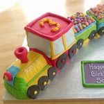 toy train birthday cake
